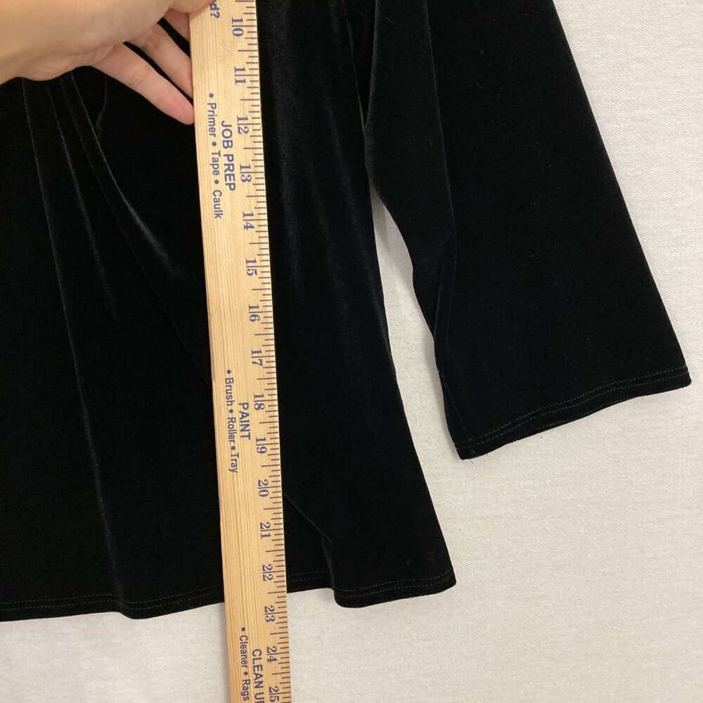 NWT Vintage Max Studio V Neck Velvet Stretch Whimsigoth Y2K Top Large - Picture 5 of 8